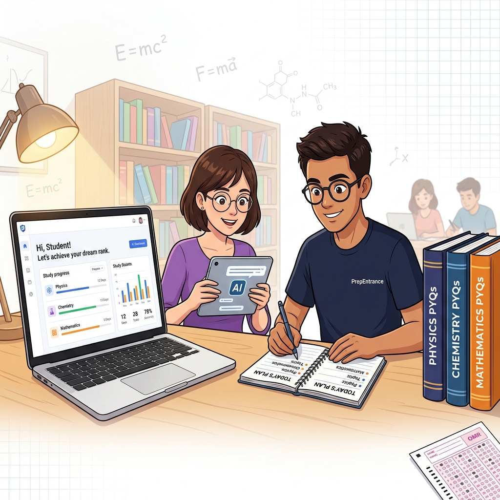 Students learning with PrepEntrance's AI